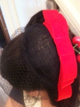 Here's the top of the handmade 1950s fascinator